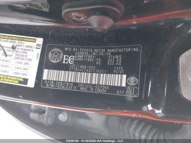 Aukcja sprzedaży 2010 Toyota Corolla Ce, vin: 2T1BU4EE8AC238551, numer aukcji: 12528109
