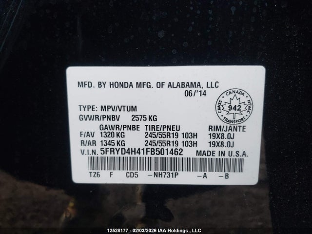 Acura Mdx Navigation Package 2015 5FRYD4H41FB501462 Image 9
