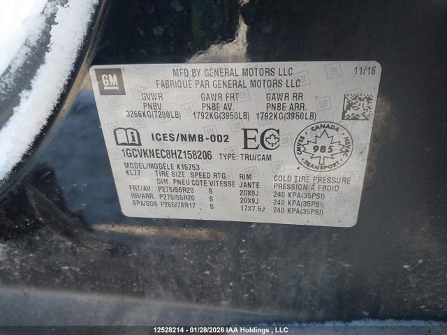 1GCVKNEC8HZ158206 Chevrolet Silverado K1500/k1500 Ls