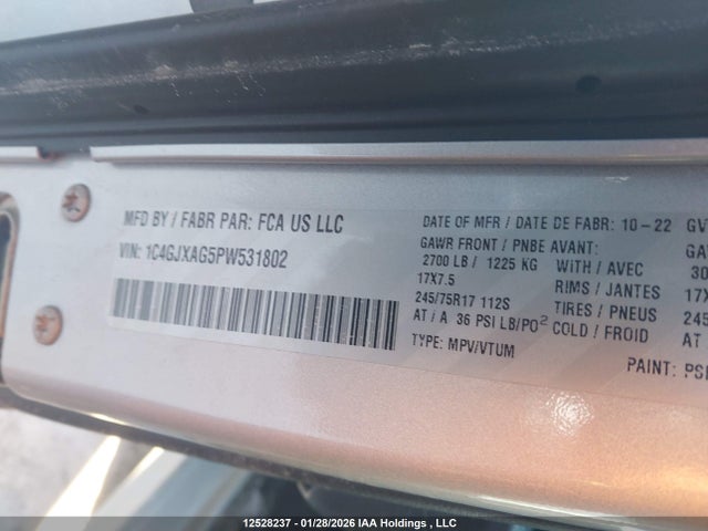 1C4GJXAG5PW531802 Jeep Wrangler Sport