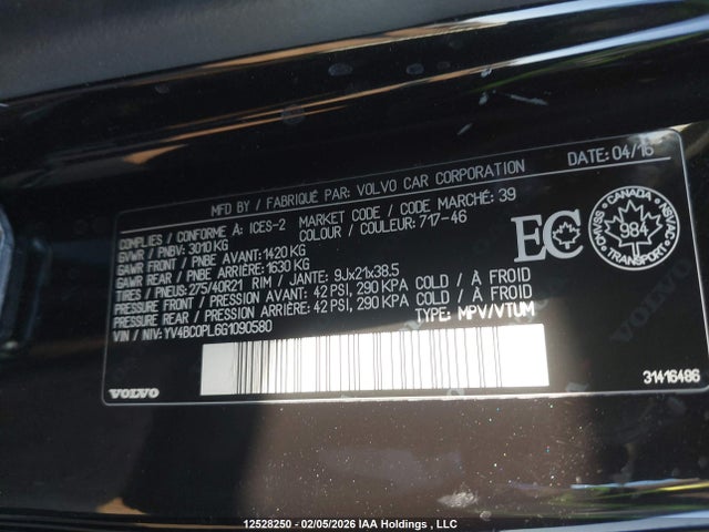 YV4BC0PL6G1090580 Volvo Xc90 Hybrid T8 Phev Inscription