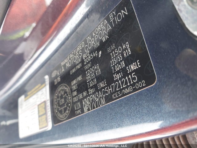 KNDPN3AC5H7212115 KIA Sportage Ex