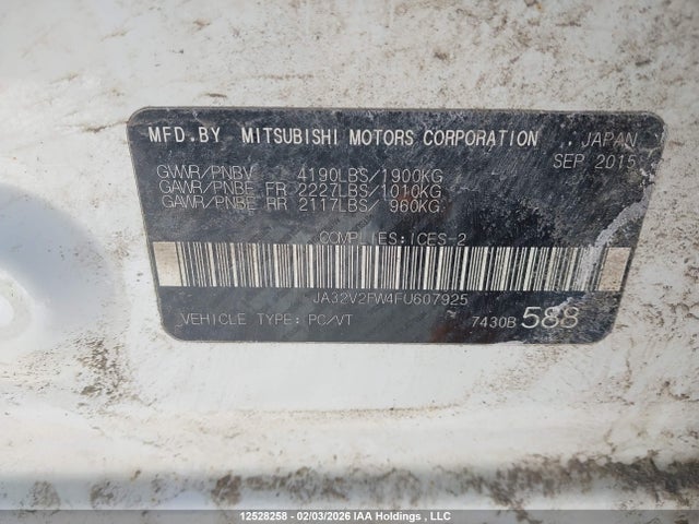 JA32V2FW4FU607925 Mitsubishi Lancer