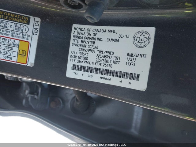 2HKRM4H4XFH125576 Honda CR-V SE