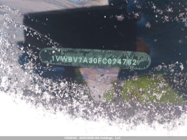 Aukcja sprzedaży 2015 Volkswagen Passat Se, vin: 1VWBV7A30FC074762, numer aukcji: 12528332
