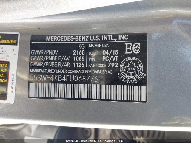 55SWF4KB4FU068776 Mercedes-Benz C 300 4matic