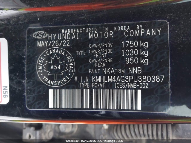 KMHLM4AG3PU380387 Hyundai Elantra Preferred Ivt With Tech Package