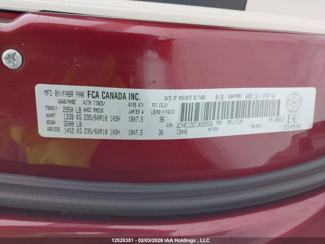 2C4RC1DG7JR355556 Chrysler Pacifica Touring