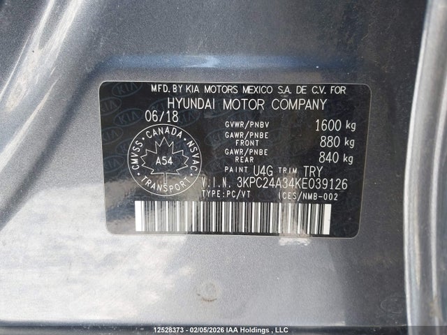 3KPC24A34KE039126 Hyundai Accent Preferred