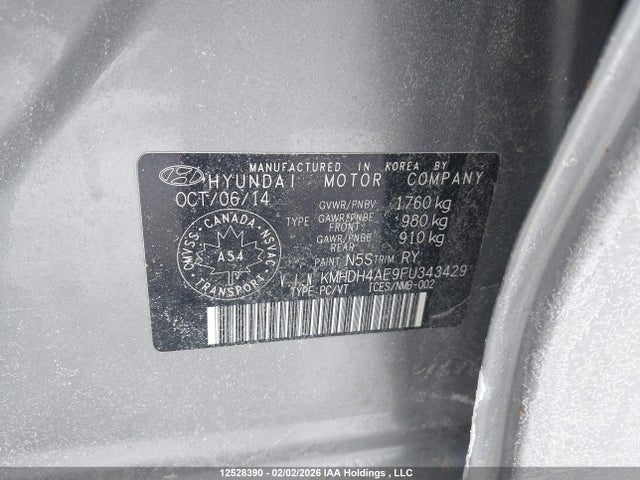 KMHDH4AE9FU343429 Hyundai Elantra Sport Appearance