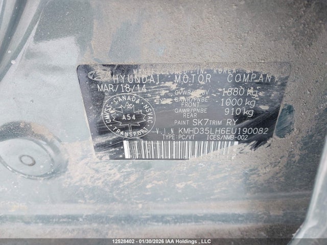 KMHD35LH6EU190082 Hyundai Elantra Gt Gls