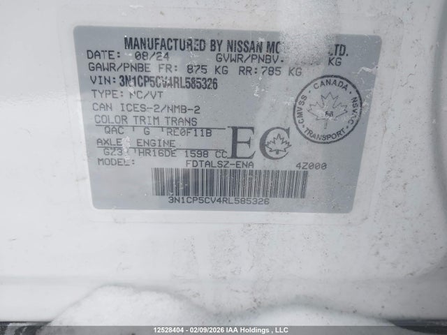3N1CP5CV4RL585326 Nissan Kicks