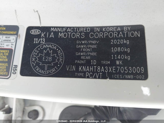 KNAHT8A3XE7053009 KIA Rondo Lx
