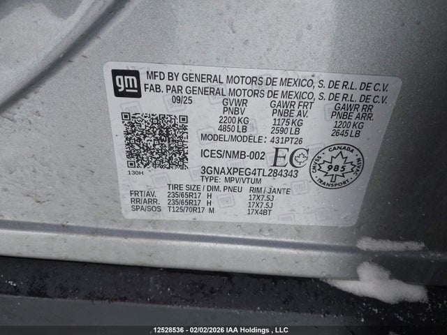 Chevrolet EQUINOX LT 2026 3GNAXPEG4TL284343 Image 9