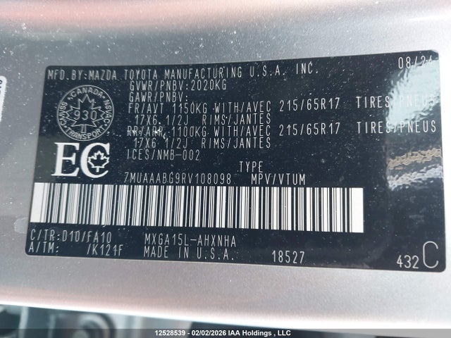 7MUAAABG9RV108098 Toyota Corolla Cross L