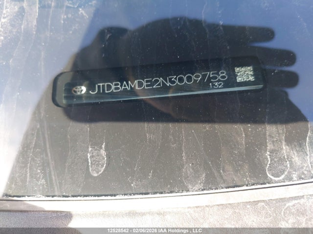 JTDBAMDE2N3009758 Toyota Corolla Hybrid Base W/li Battery