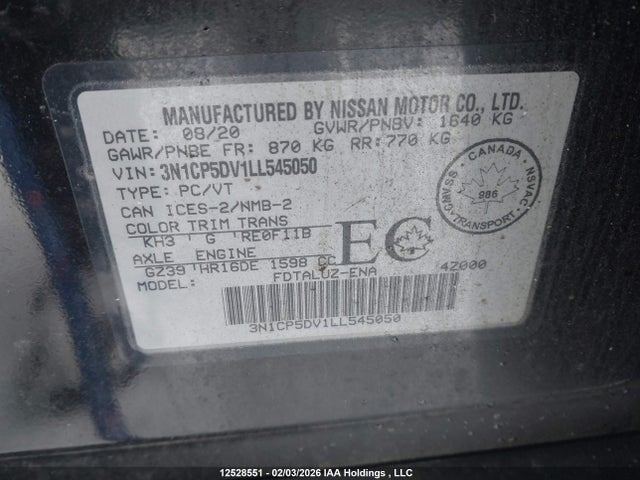 Nissan KICKS SR 2020 3N1CP5DV1LL545050 Image 9