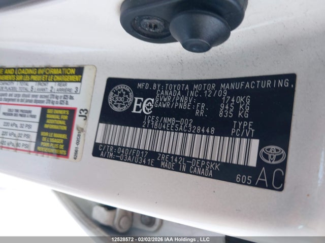 Продажа на аукционе авто 2010 Toyota Corolla S, vin: 2T1BU4EE5AC328448, номер лота: 12528572