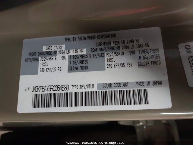 JM3KFBAY9R0354580 Mazda Cx-5 Suna