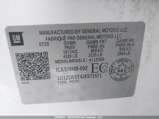 1G1ZD5ST4JF271571 Chevrolet MALIBU LT