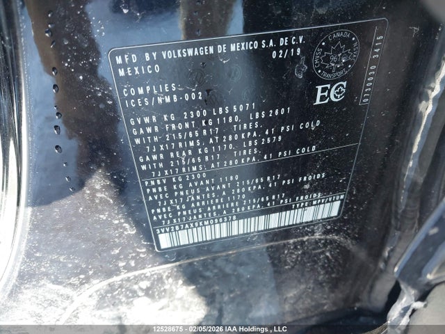 3VV2B7AX9KM096378 Volkswagen Tiguan
