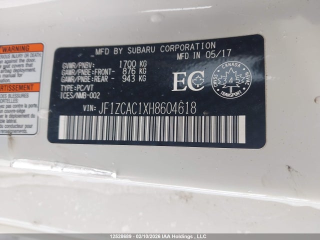 JF1ZCAC1XH8604618 Subaru Brz Sport-tech