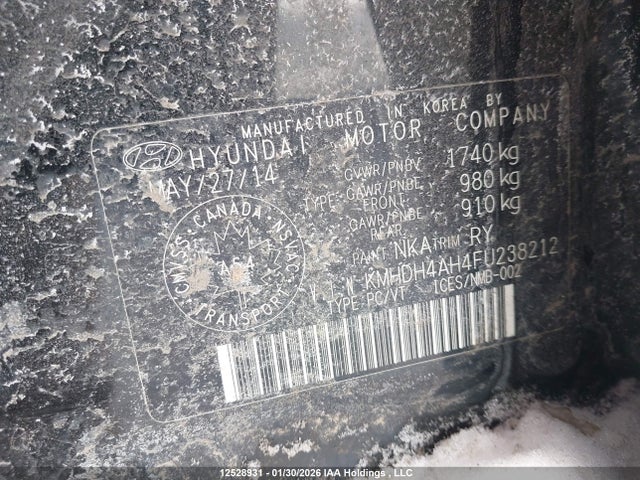 KMHDH4AH4FU238212 Hyundai Elantra Gls