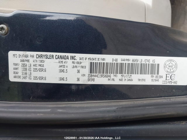 Aukcja sprzedaży 2009 Dodge Grand Caravan Se, vin: 2D8HN44E19R506846, numer aukcji: 12528951