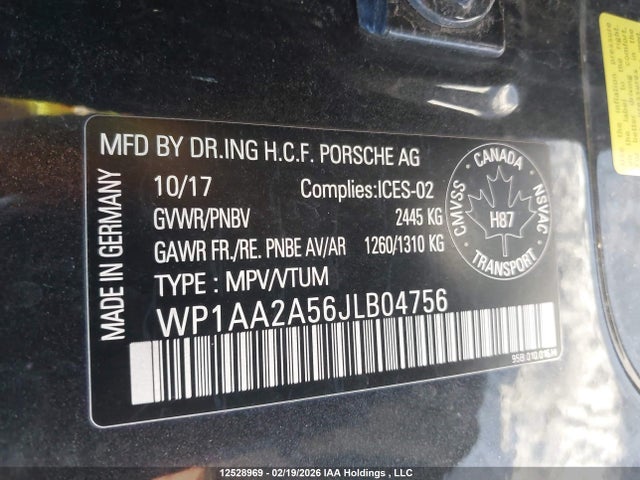 WP1AA2A56JLB04756 Porsche Macan