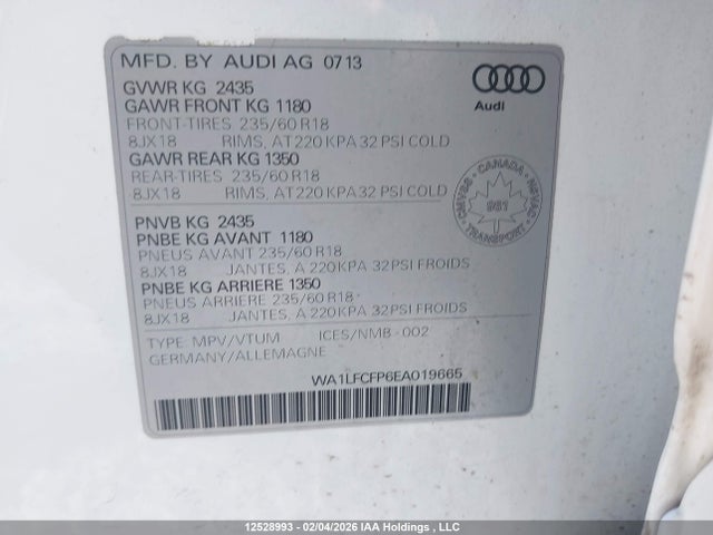 WA1LFCFP6EA019665 Audi Q5 Premium Plus