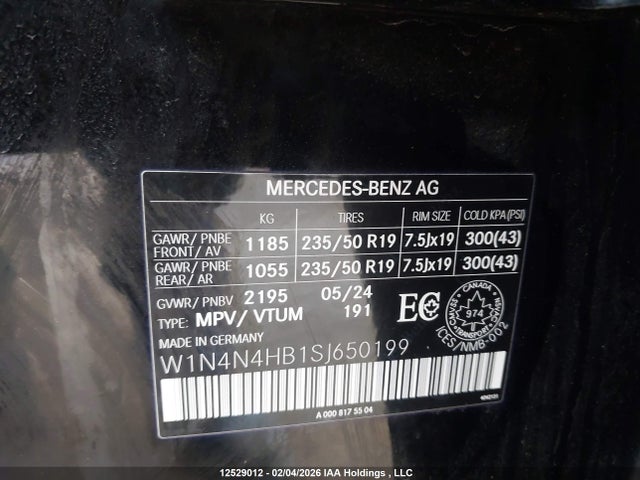W1N4N4HB1SJ650199 Mercedes-Benz Gla 250 4matic