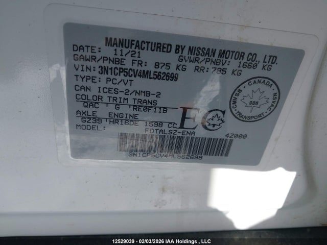 Nissan KICKS SV 2021 3N1CP5CV4ML562699 Image 9
