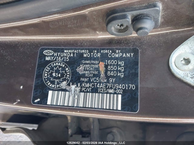 KMHCT4AE7FU940170 Hyundai ACCENT GLS