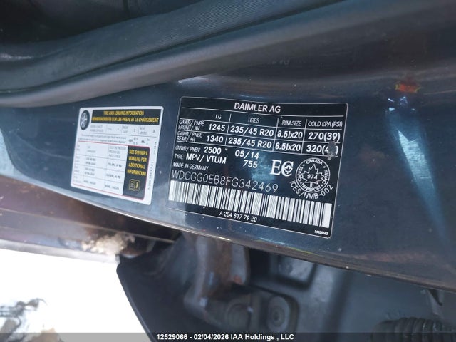 WDCGG0EB8FG342469 Mercedes-Benz Glk 250 Bluetec