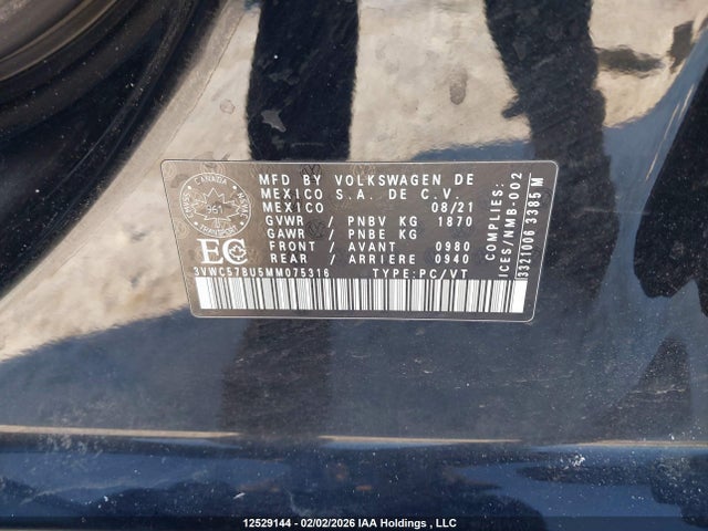3VWC57BU5MM075316 Volkswagen Jetta