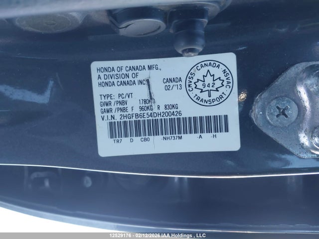 12529176 :رقم المزاد ، 2HGFB6E54DH200426 vin ، 2013 Honda Civic Si Si مزاد بيع