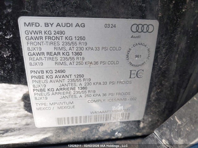 WA1AAAFY4R2084551 Audi Q5 Komfort 45