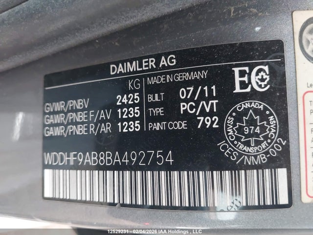 Продаж на аукціоні авто 2011 Mercedes-benz E 550 4matic, vin: WDDHF9AB8BA492754, номер лоту: 12529231
