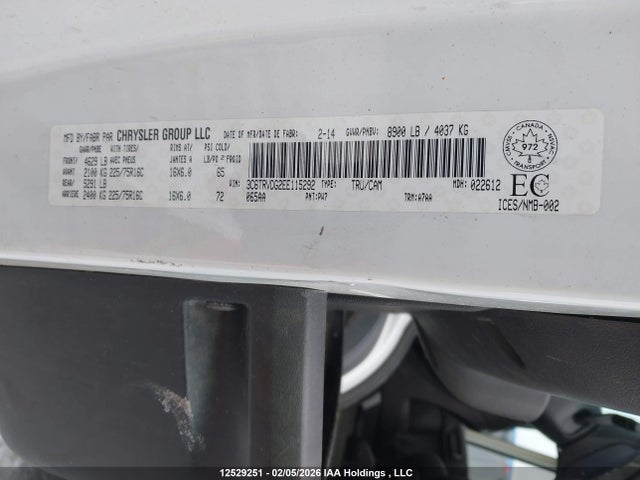 RAM Promaster 2500 High Roof 2014 3C6TRVDG2EE115292 Image 9