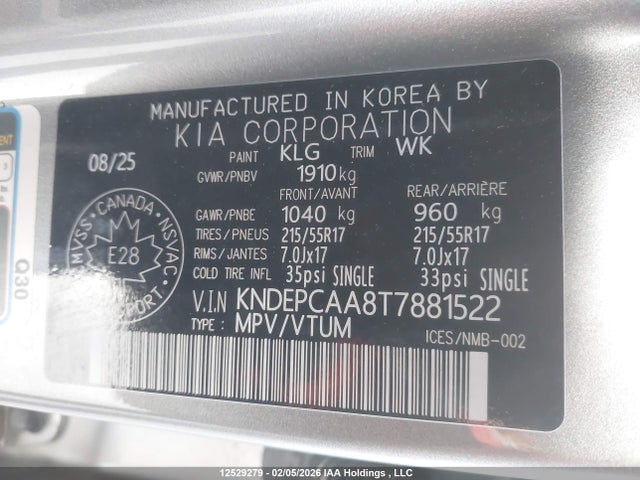 KNDEPCAA8T7881522 KIA Seltos Lx