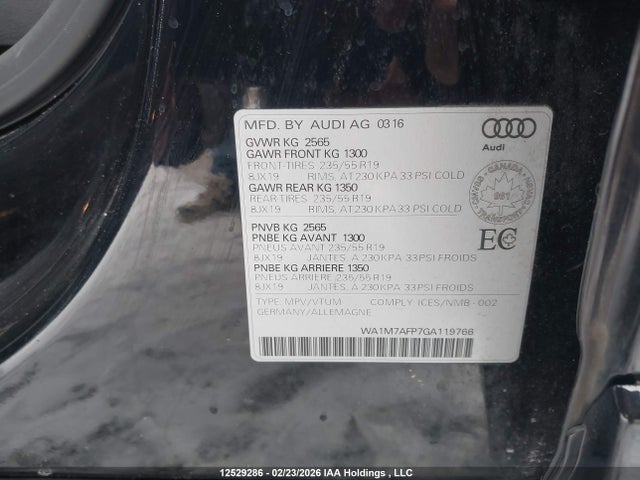 WA1M7AFP7GA119766 Audi Q5 Technik/s-line