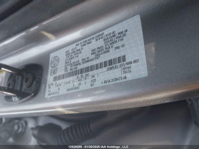 1FT6W5L72SWG07757 Ford F-150 Lightning Lariat