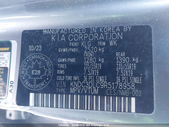 KNDC3DLC9R5178958 KIA Ev6 Land/wind