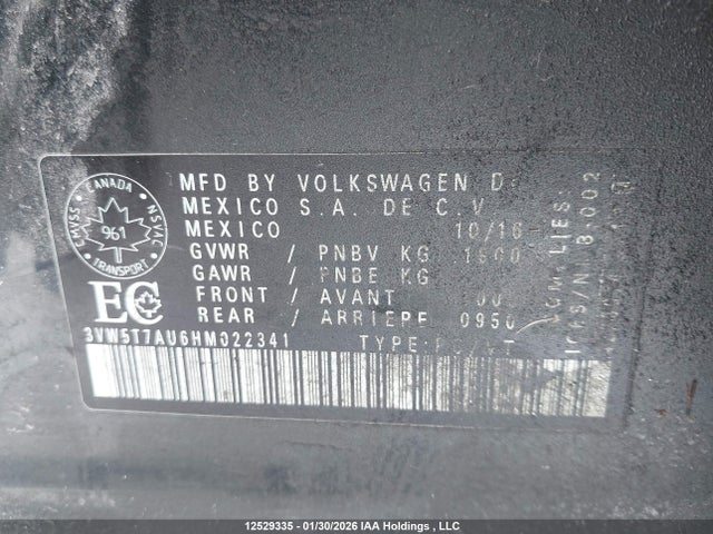 3VW5T7AU6HM022341 Volkswagen GTI S