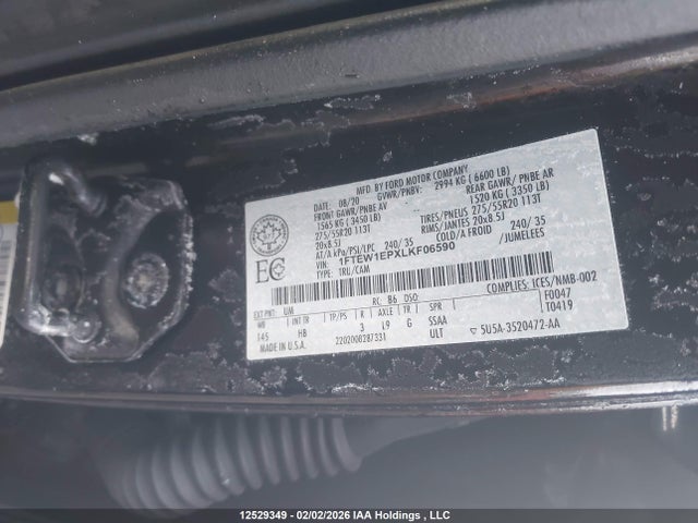 1FTEW1EPXLKF06590 Ford F-150 Lariat