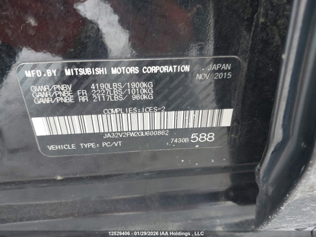 Mitsubishi Lancer Es/se/sel 2016 JA32V2FW2GU600862 Image 18