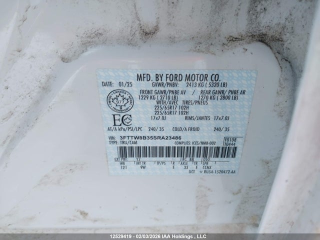 Ford Maverick Xl 2025 3FTTW8B35SRA23486 Image 9