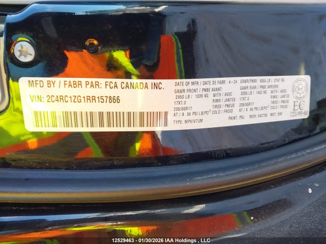 2C4RC1ZG1RR157866 Chrysler Grand Caravan Sxt