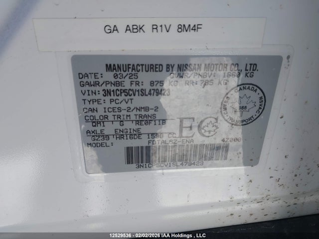3N1CP5CV1SL479423 Nissan Kicks Play Sv