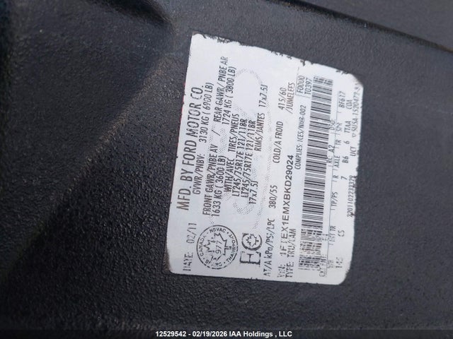 Aukcja sprzedaży 2011 Ford F-150, vin: 1FTEX1EMXBKD29024, numer aukcji: 12529542